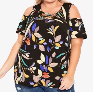 Avenue Cara Cold Shoulder Top